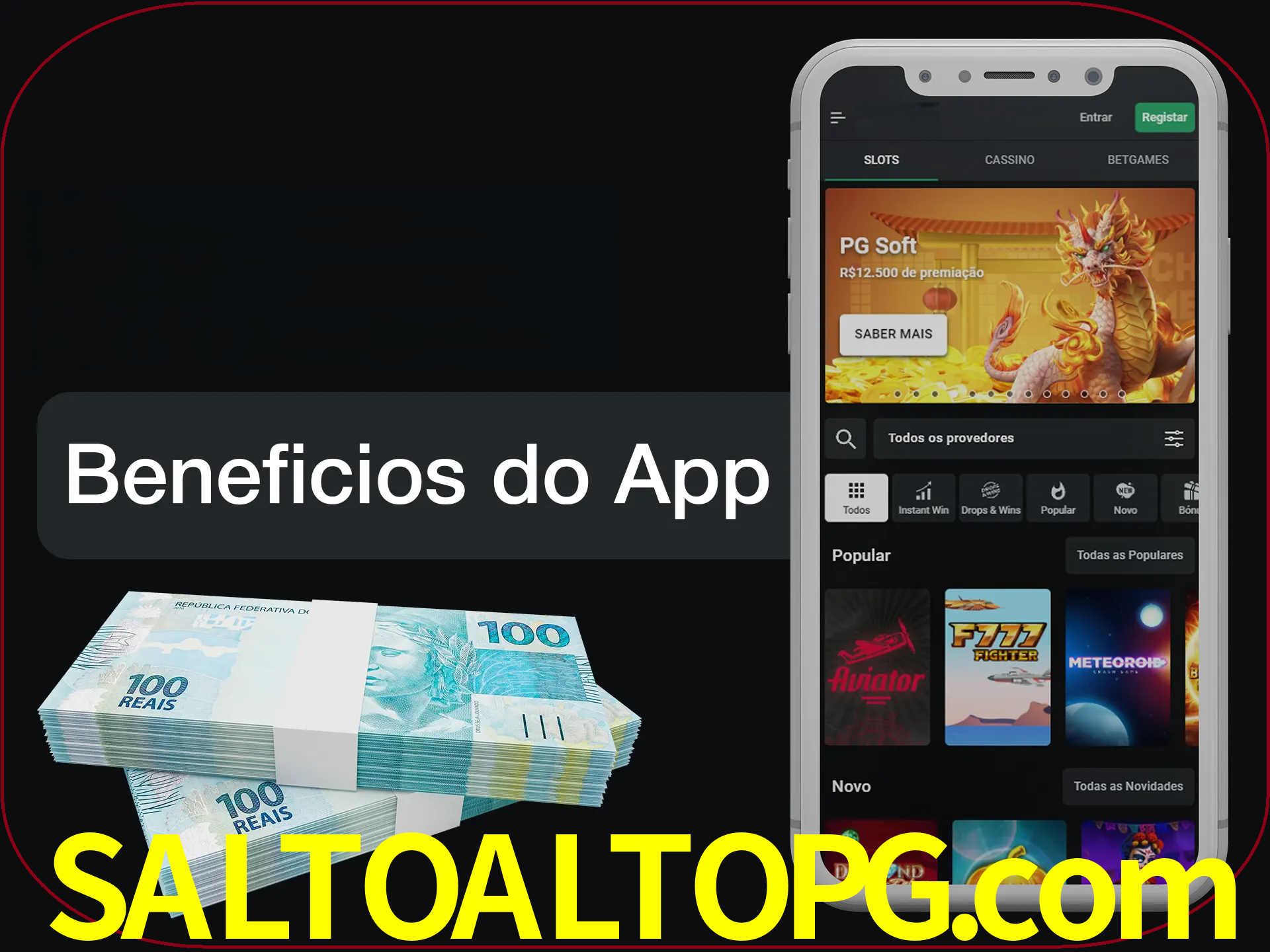 Obtenha todos os benefícios usando o aplicativo.