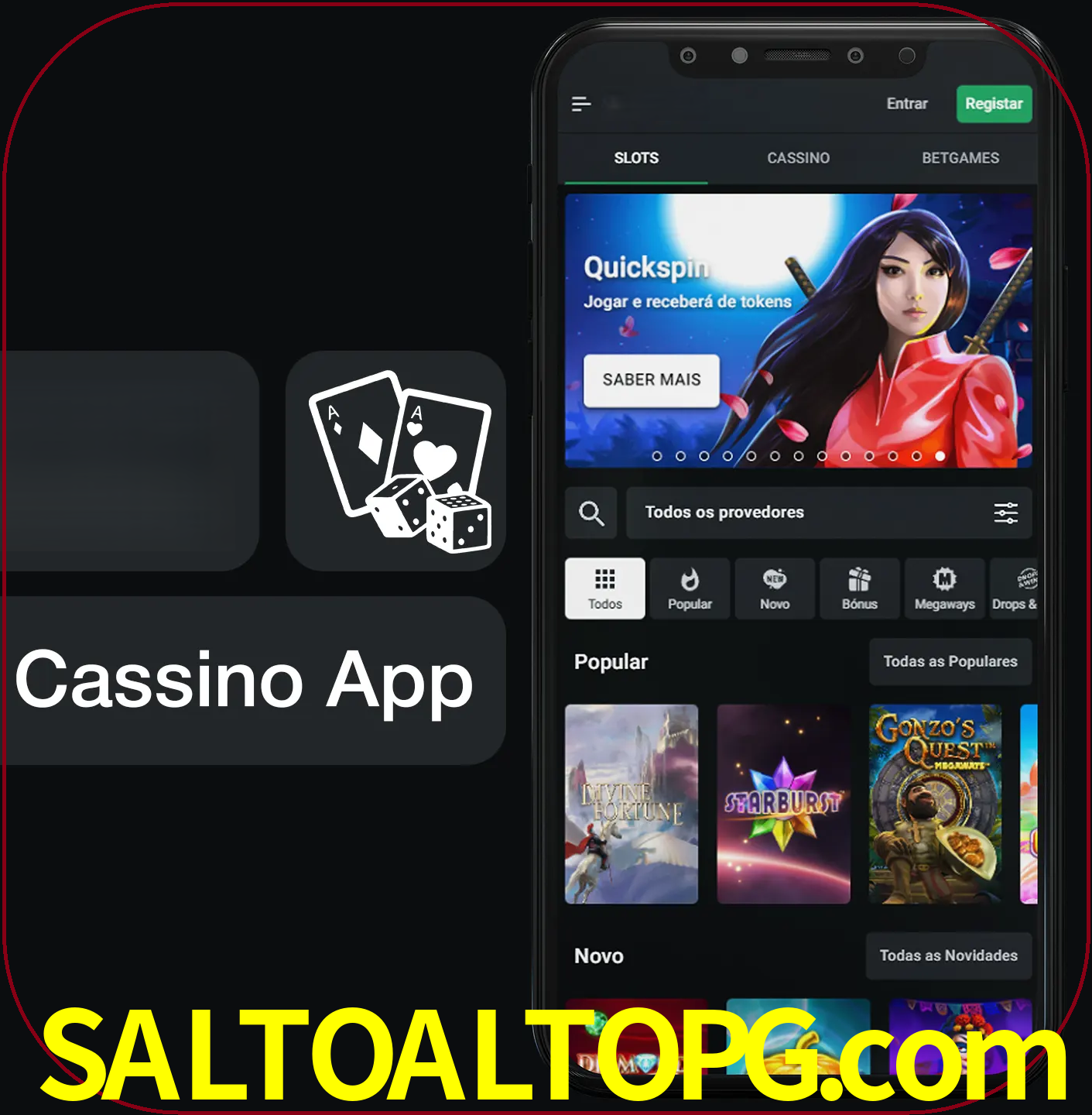 Jogue jogos de cassino e ganhe.