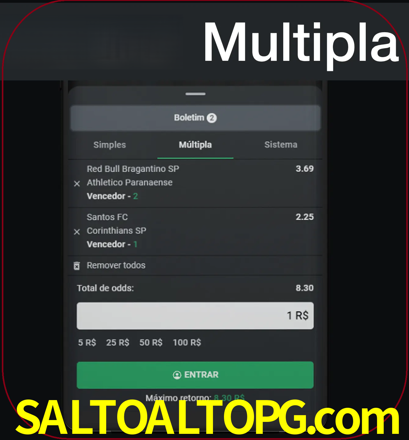 Faça apostas mais valiosas com mais de duas apostas.