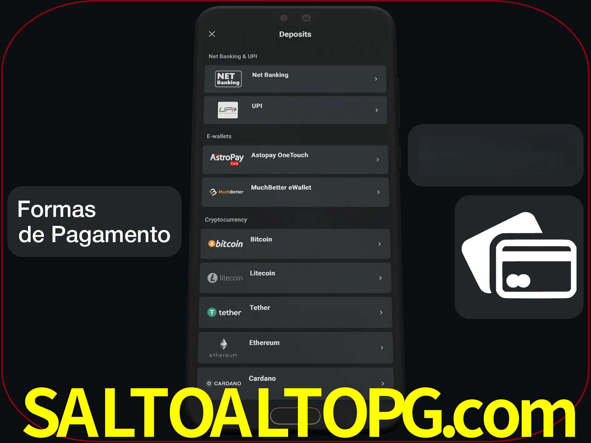 Escolha a forma de pagamento de sua preferência.