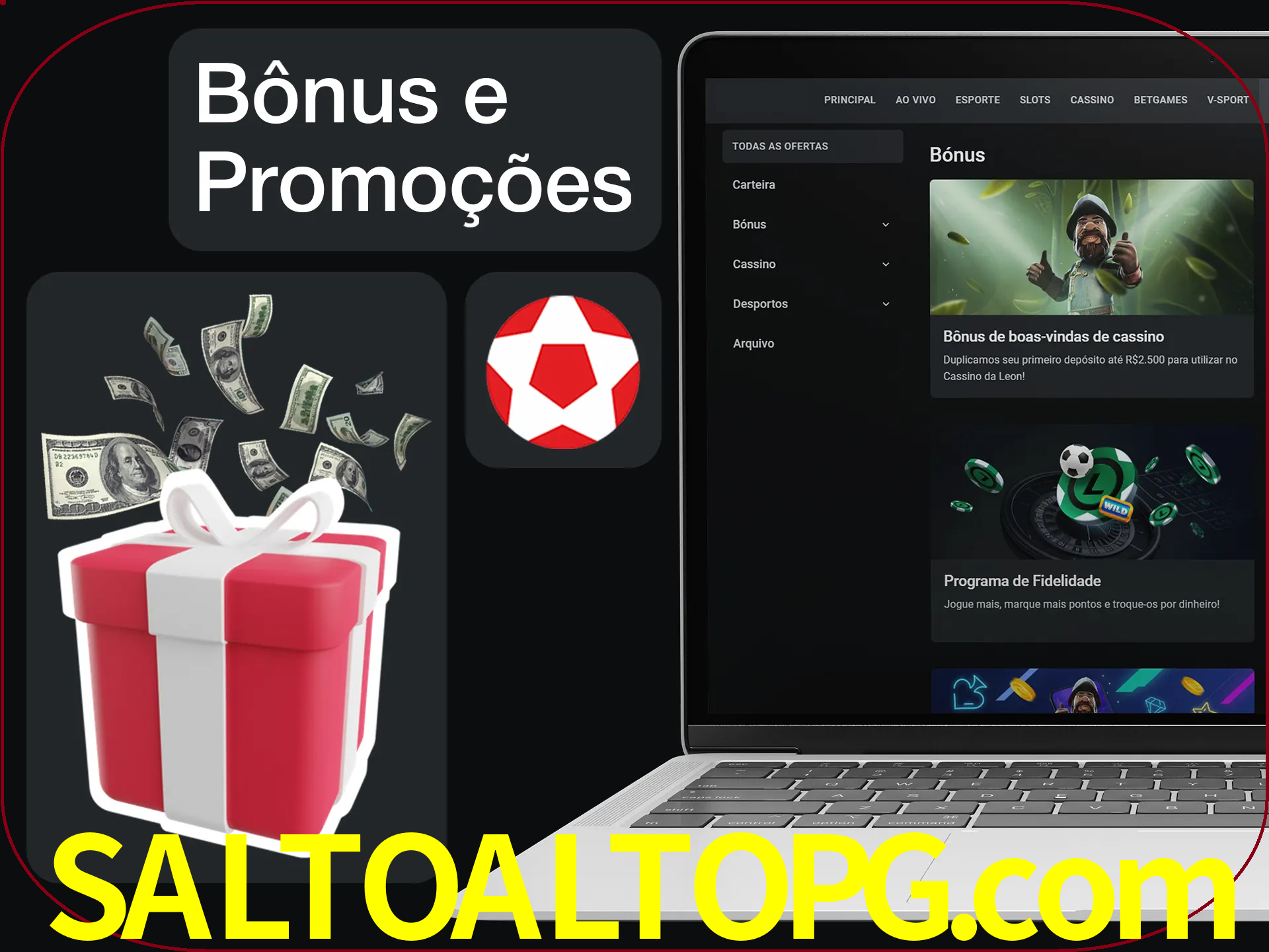 Verifique se há novos bônus e promoções.