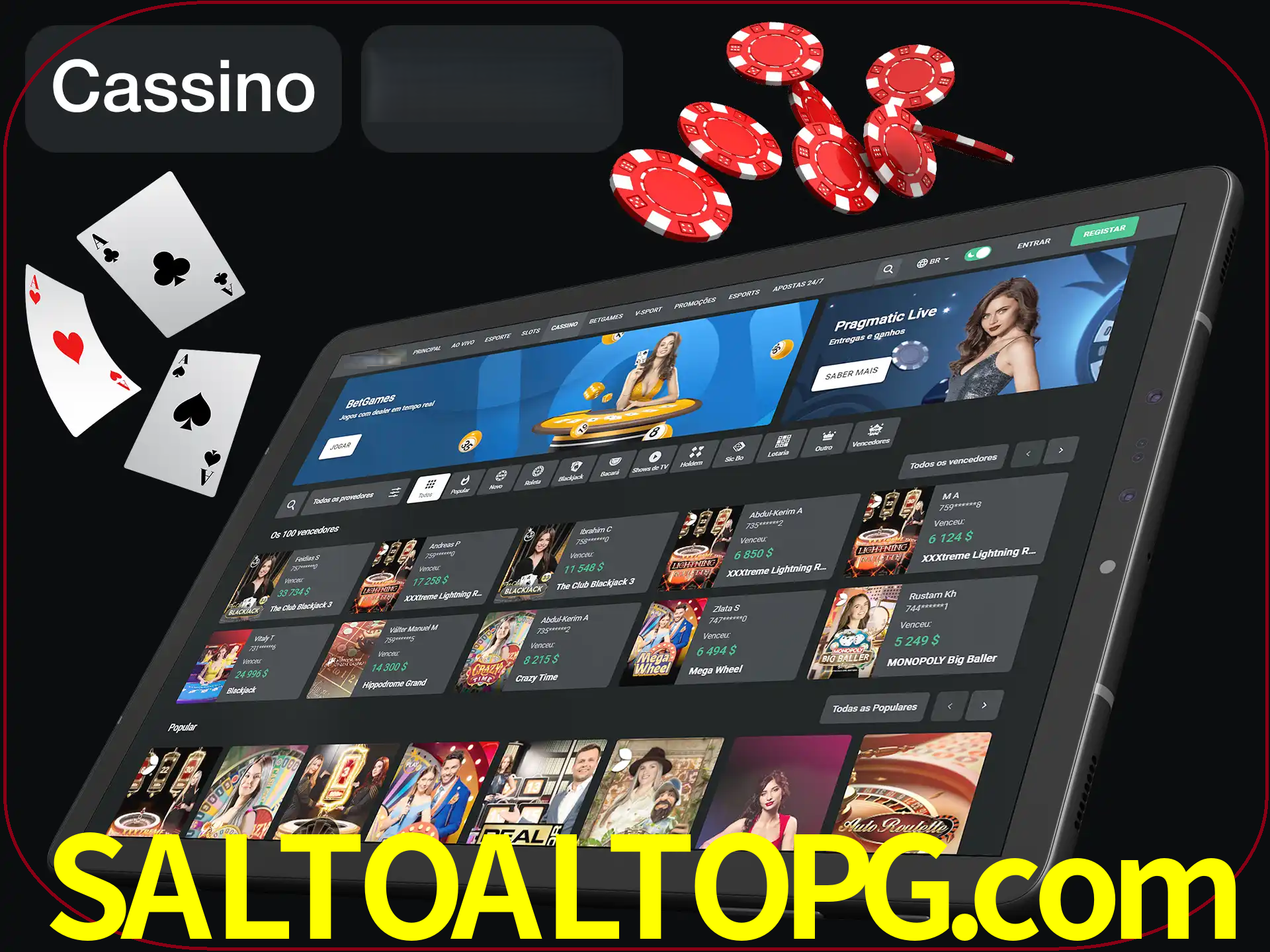 Jogue vários jogos de cassino em nosso cassino.