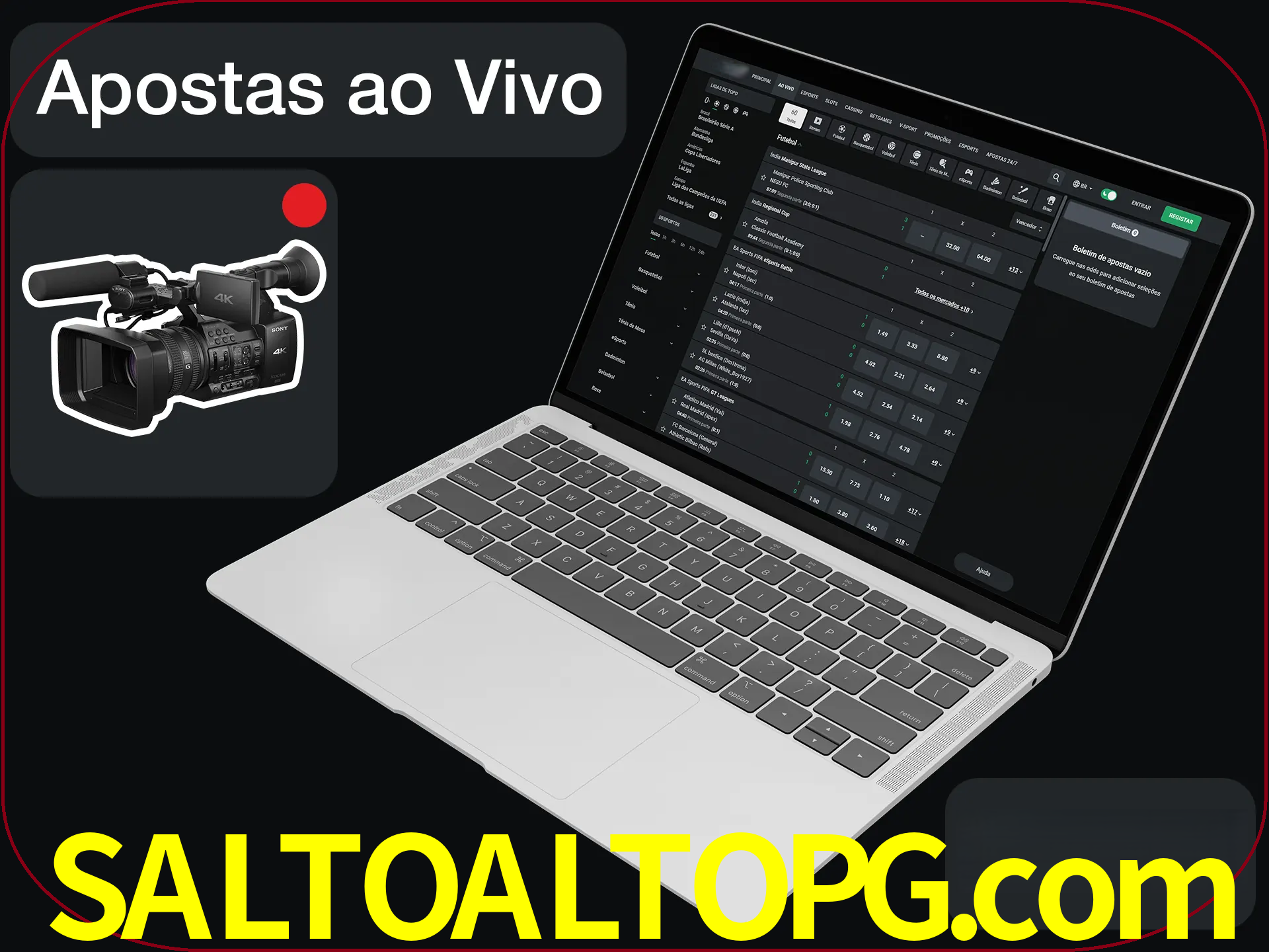 Aposte em formato ao vivo em nosso site.