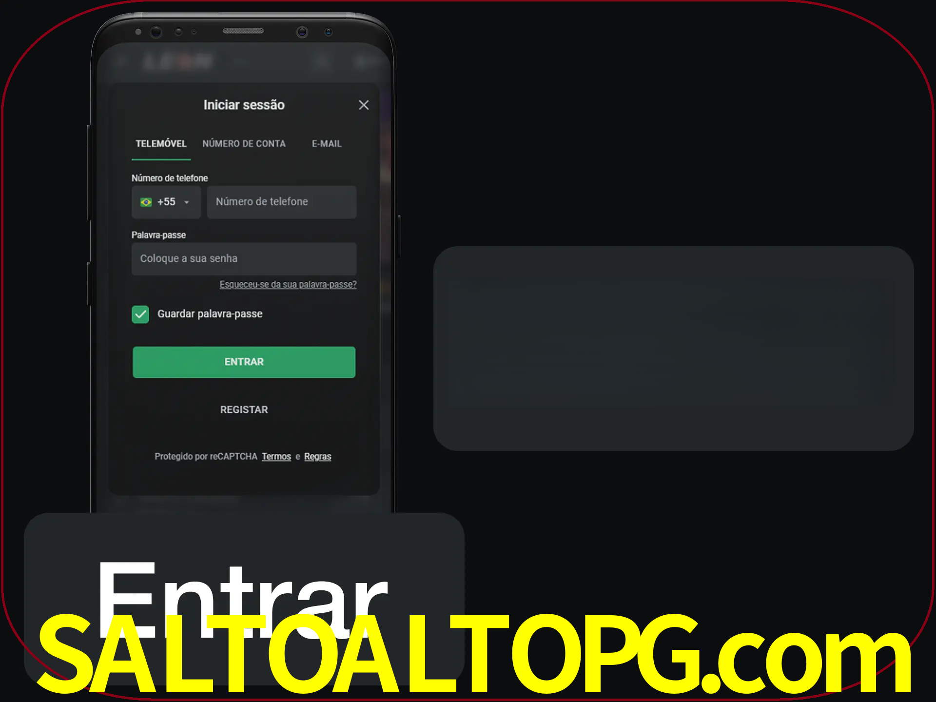 Faça o login para começar a apostar e jogar no cassino.