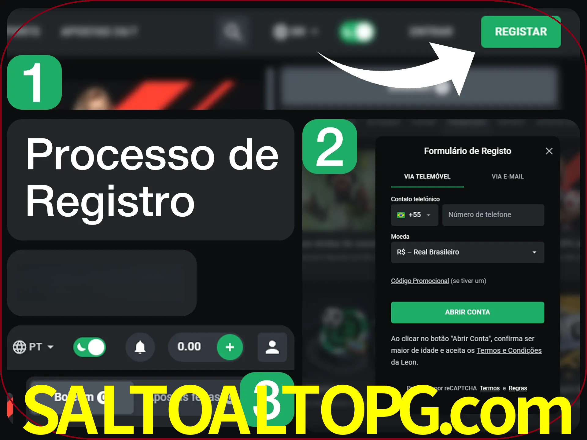 O processo de registro na LeonBet é simples.
